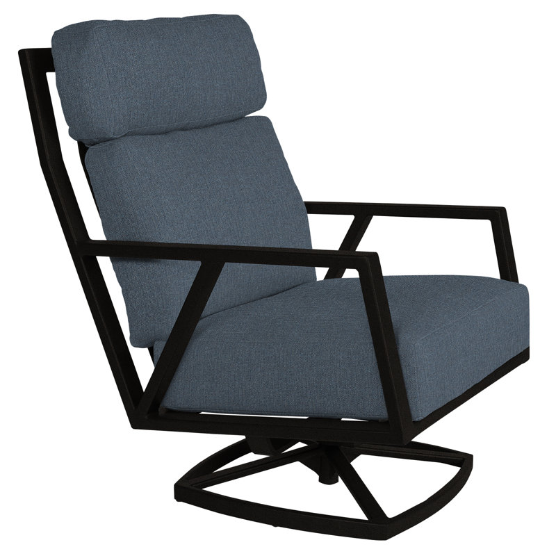 Aris Outdoor Rocker Chair, Carbon Black, Sahara Cafe