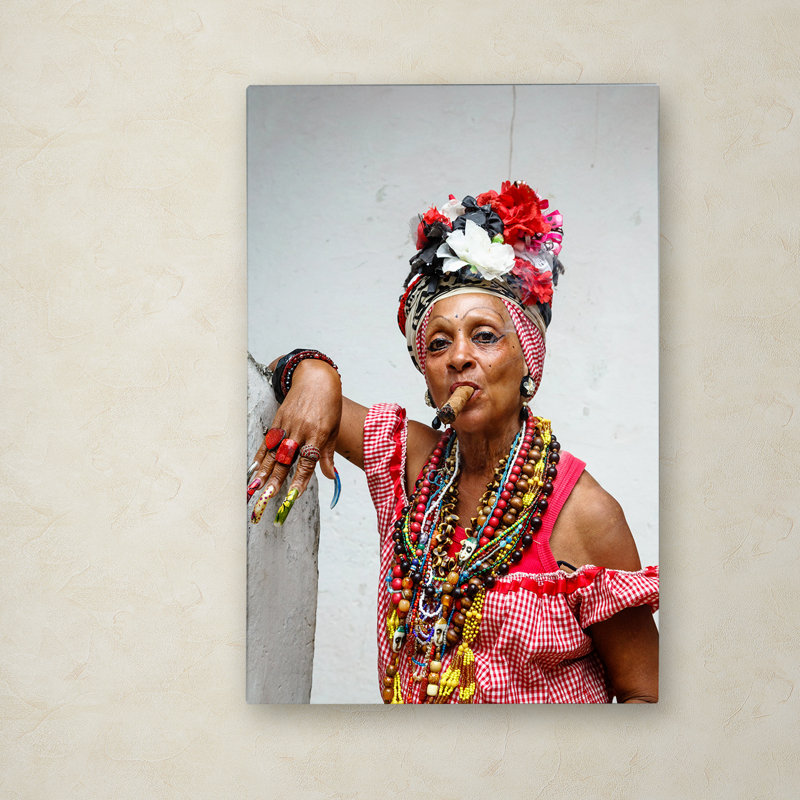 Colorful Older Woman Photography Canvas Art, 15" x 20"