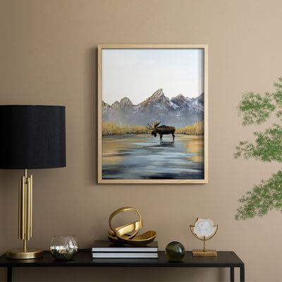 Moose Framed Print Framed Print - Solid Wood