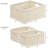 Wicker Storage Basket, Set Of 3 Wicker Basket, Hand-Woven Paper Rope Storage Baskets For Organizing, Large Cube Storage Organizer Bins Baskets For Shelves Small Toilet Paper Baskets-1380936550