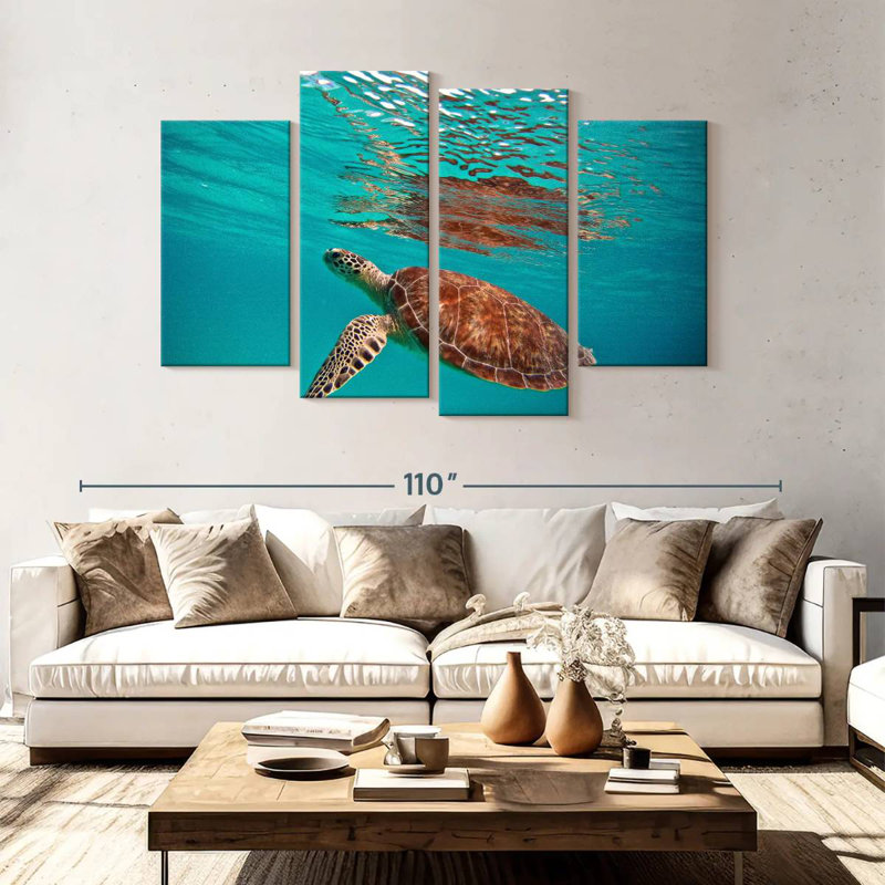Floating Sea Turtle, 54" H x 84" W