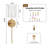 1-light Brass Dimmable Armed Wall Sconces