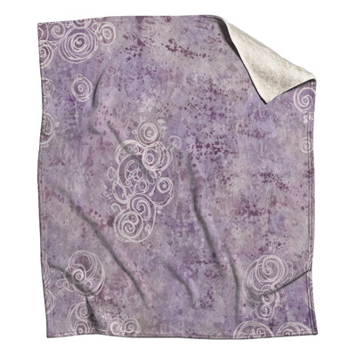 Purple Swirl Abstract Blankets