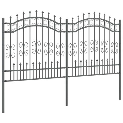 Vidaxl Garden Fence Powder-Coated Steel