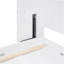 Grand lit escamotable mural avec tablettes supérieures et USB, blanc