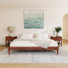 Ensemble de chambre à coucher 3 pièces Bangor, structure de lit très grand en bois massif avec 2 tables de chevet assorties, rustique