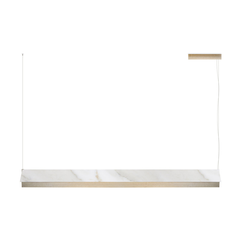 Fly So L.1700Mm Light, Satin Gold Nickel/White Calacatta, White Calacatta