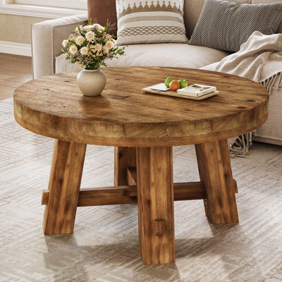 Solid Wood Round Coffee Table