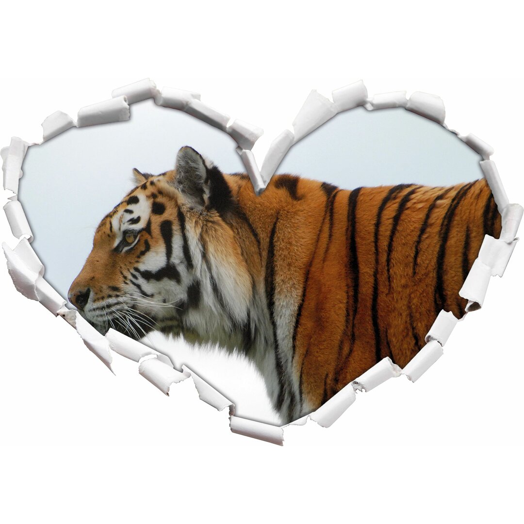 Schöner Tiger mit weißem Hintergrund Wandsticker