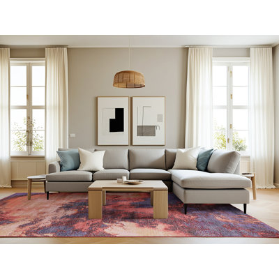Tapis 100% Mid-Century moderne lavable à la machine 2089