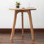 Table de bout ronde - Petite table de bout Table d'appoint Table de chevet Table de chevet pour salon, chambre à coucher et balcon, 100% bois de chêne massif naturel facile à assembler-2060214288
