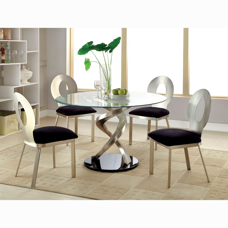 Bagdai 4 - Person Pedestal Base Dining Set
