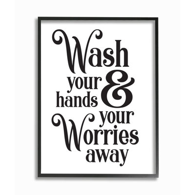 «Wash Your Hands and Worries Bathroom Room Clean» par Ziwei Li - impression d'art graphique