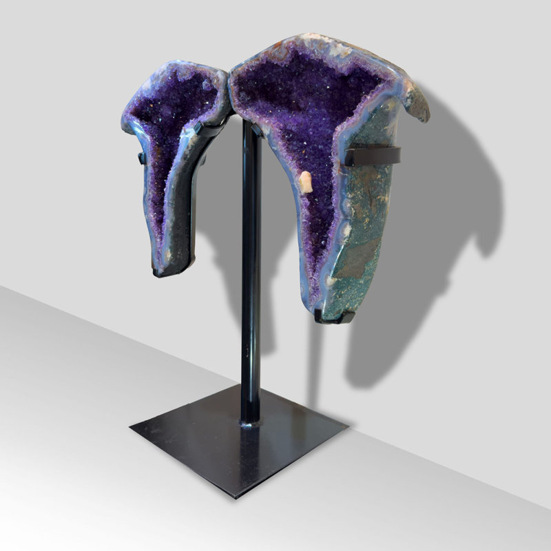 Amethyst Wings on Custom Stand