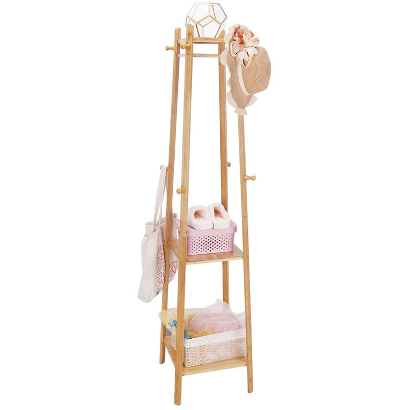 Turrell Solid Wood Freestanding 8 - Hook Coat Rack