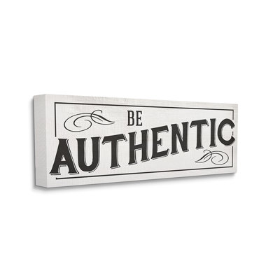 « Be Authentic », « Black Typography » et « be Authentic », impression d’art graphique