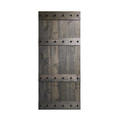 Porte de grange à panneaux en bois Castle