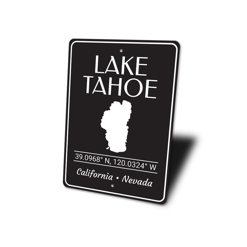 Plaque en aluminium Lake Tahoe, H 14 po x l 10 po x P 0,04 po