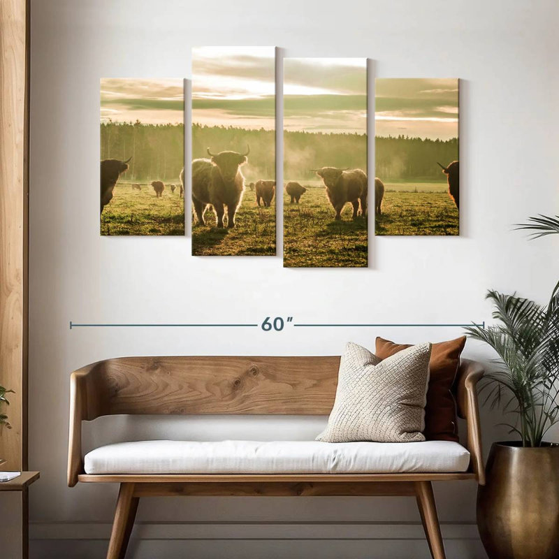 Brampt Misty Highland Cattle, 32" H x 52" W