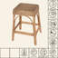 Robias 24.5"H Rectangular Rattan And Water Hyacinth Counter Stool-447179514