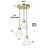3 - Light Cluster Bell Gold Dining Room Pendant