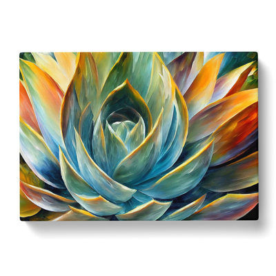 Succulent Plant Painting Vol.1 Abstract - Wrapped Canvas