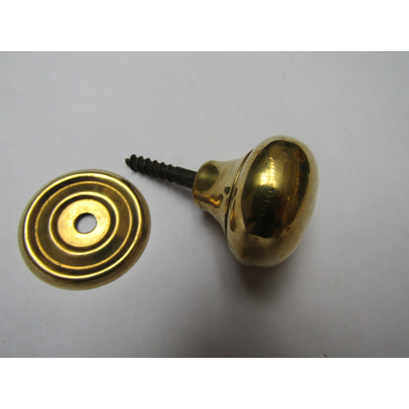 Feeney 32mm Diameter Mushroom Knob, Brass