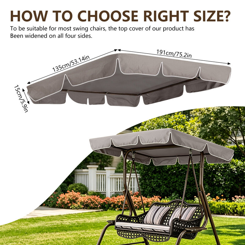 Replacement Canopy, 6.3  ft. x 4.3 ft., Gray