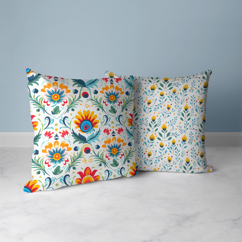 Wild Haven Multicolor Faux Suede Reversible Throw Pillow