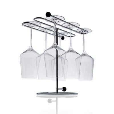 Tabletop Wine Glass Rack in Silver