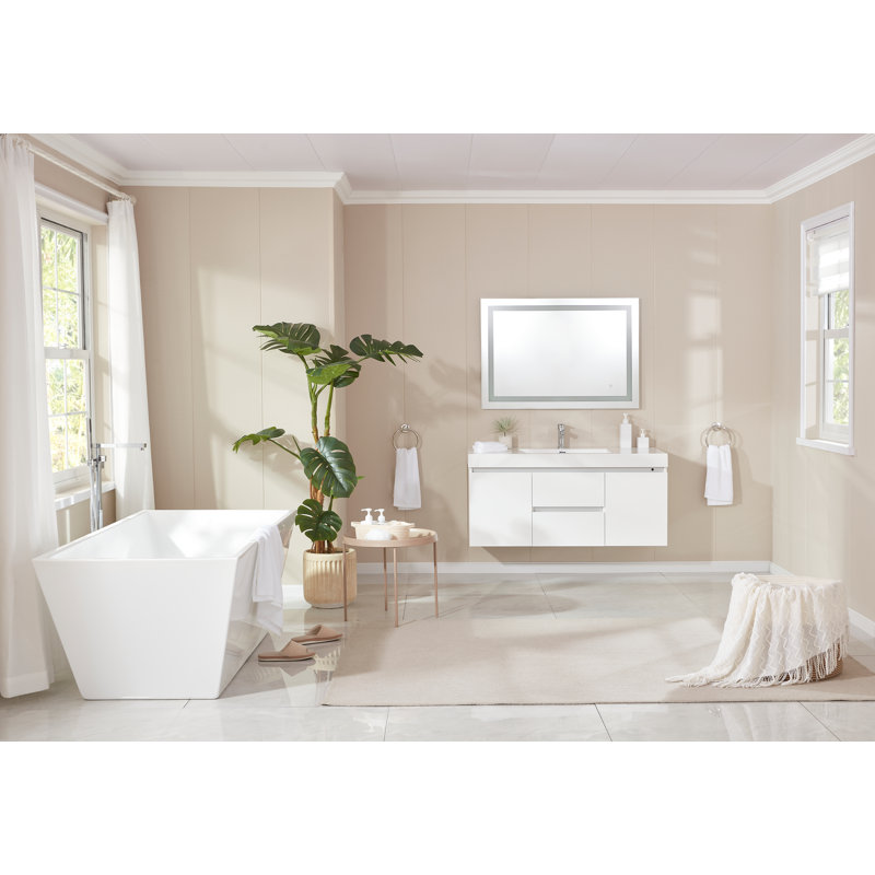Valda 48'' Single Bathroom Vanity with Resin Top