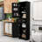 Multi-Functional Storage Cabinet with Adjustable Shelves, Smooth Handles