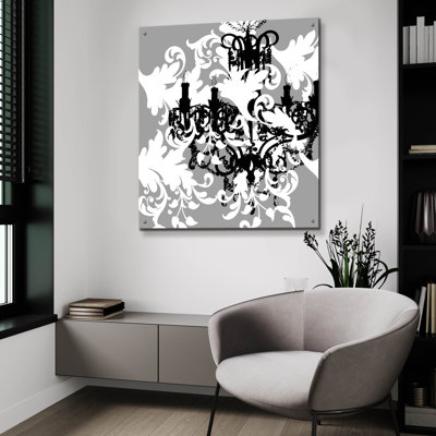  «Baroque» par Erin Clark, art mural en verre acrylique, 12 po x 12 po