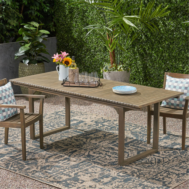 Outdoor Expandable Acacia Wood Dining Table