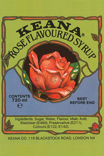« keana rose aromatised rose », affiche rétro, H 66 po x l 44 po x P 1,5 po
