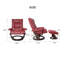 Fauteuil inclinable pivotant en cuir et vinyle Rudden