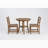 3-Piece Outdoor Dining Set,HDPE Round Patio Table and 2 Armless Chairs-1063557374