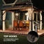 Outsunny 3 x 3 m Outdoor Hardtop Gazebo Canopy w/ 2-Tier Roof-125296622