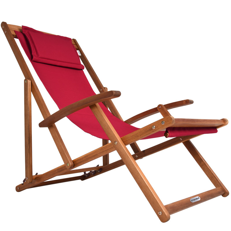 37.01cm Long Reclining Single Chaise, Red