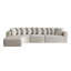 Ensemble de canapé modulaire en chenille de 131 pouces avec méridienne gauche, canapé modulaire incurvé en forme de L moderne Cloud comprenant 10 coussins, aucun assemblage requis, pour le salon-1023566946-1023566944