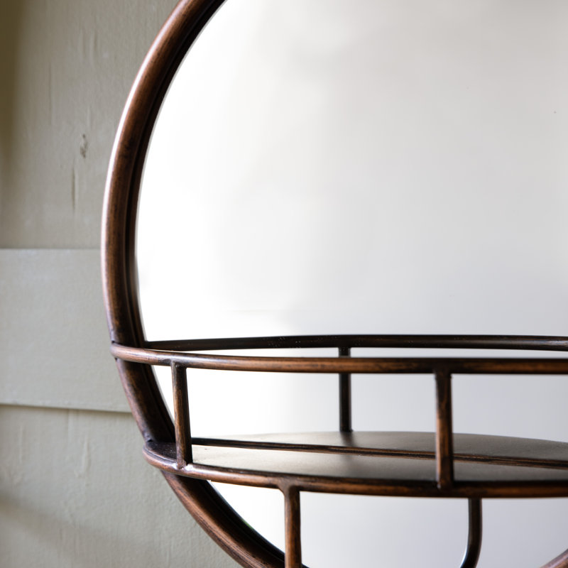 Fıratcan Metal Flat Wall Mirror, Bronze