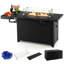 Amanjeet Rectangle Iron Natural Gas Smokeless Fire Pit Table-225783842