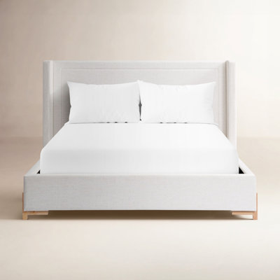 Wingback Queen Bed Ivory