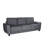 Sealy TruFit Klein Queen Dropback Sofa Sleeper Bed Convertible in Dark Grey with Additional Storage-101925581