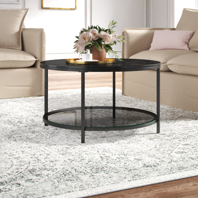 Aubra Round Coffee Table with Storage