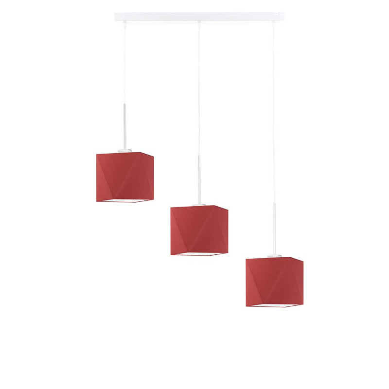Deneise 3 - Light Kitchen Island Pendant, Red, White