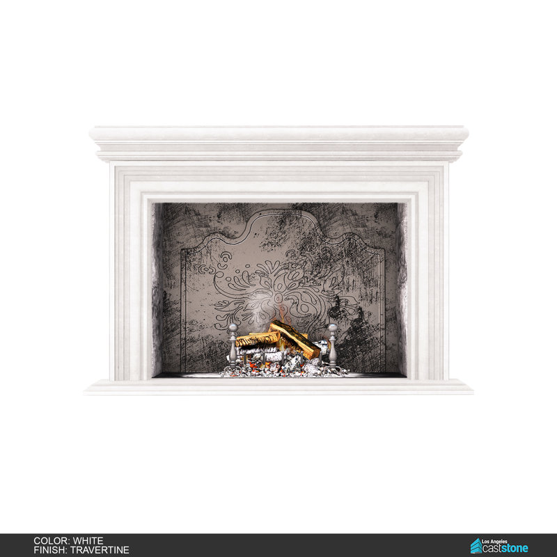 Palermo Fireplace Surround, White Travertine