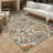 Machine Washable Indoor/Outdoor Chantille ACN2587 Floral Rug-829140945-829140944