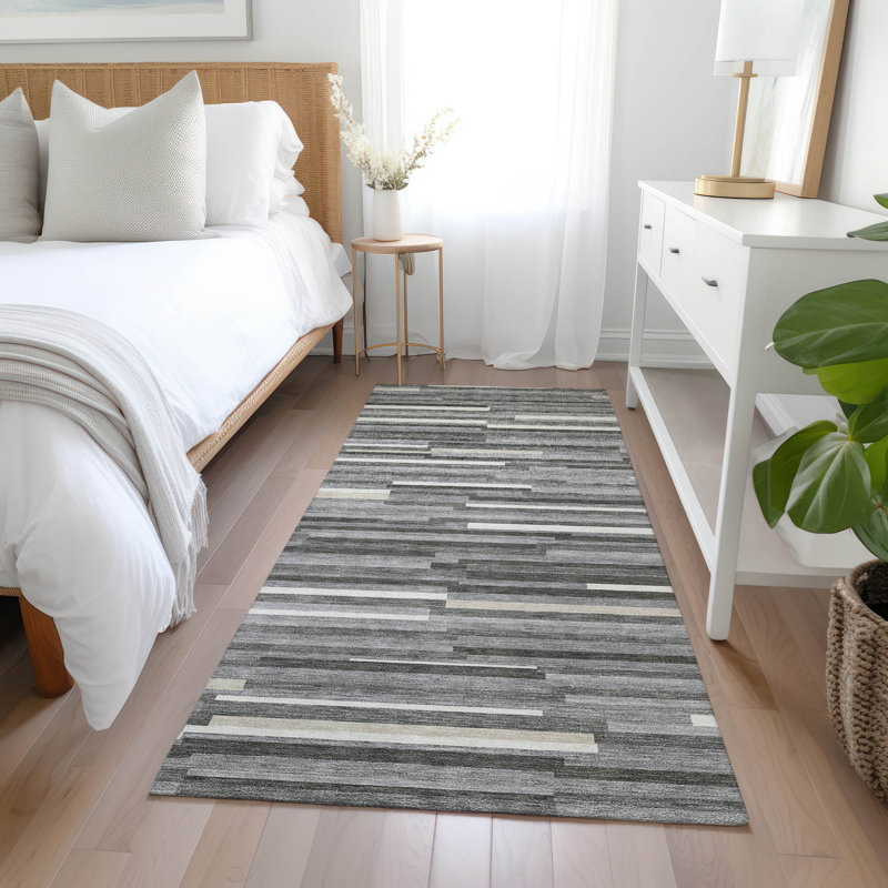 Malek Indoor/Outdoor Area Rug with Non-Slip Backing, Runner 2'3" x 7'6"