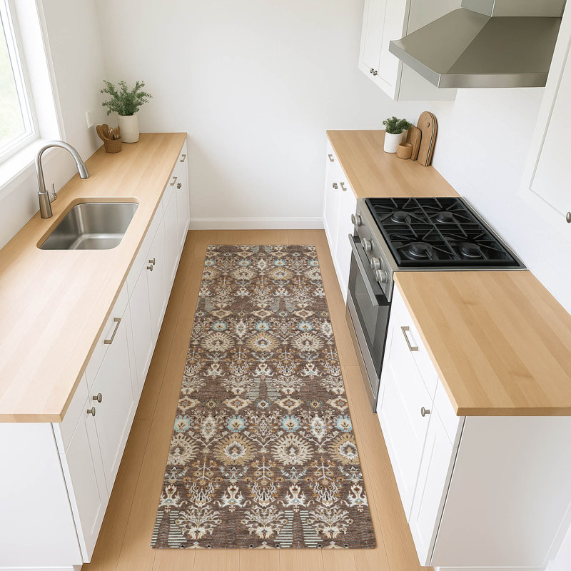 Machine Washable Indoor/Outdoor Gursevak ACN2251 Global Rug, Runner 2'3" x 7'6"